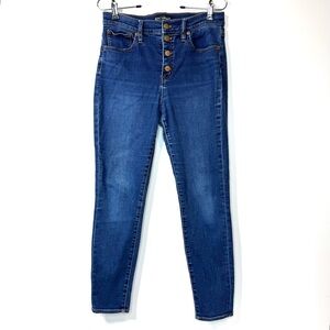 J. Crew Mercantile Button Fly Jeans Women’s Size 29” High-Rise Skinny Stretch